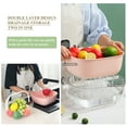 thumbnail image 5 of ReaNea Colander Bowl With Clear Plastic Bowl, Dual-Layer Draining Bowl Vegetable Washing Basket (Pink), 5 of 7