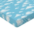 thumbnail image 2 of Ambesonne Blue White Fitted Sheet 2 Pcs Set, Cartoon Sky Clouds, Twin XL, Pale Blue Pale Blue, 2 of 3