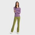 thumbnail image 4 of Camisas de Yoga sin costuras para mujer, Top corto de manga larga, ropa de gimnasio, camisetas de entrenamiento con realce, deportes, 4 of 5