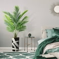 thumbnail image 5 of Artificial Tree in Contemporary Pattern Planter, Fake Areca Tropical Palm Silk Tree for Indoor and Outdoor Home Decoration - 66" Overall Tall (Plant Pot Plus Tree), 5 of 5