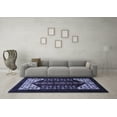 thumbnail image 3 of Ahgly Company Machine Washable Indoor Rectangle Persian Blue Traditional Area Rugs, 2' x 3', 3 of 4