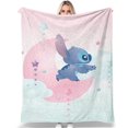 thumbnail image 1 of Manta de Lilo & Stitch, acogedora manta de franela para niños y niñas, manta súper suave y cálida para sofá cama, 30 x 40 pulgadas, 1 of 6