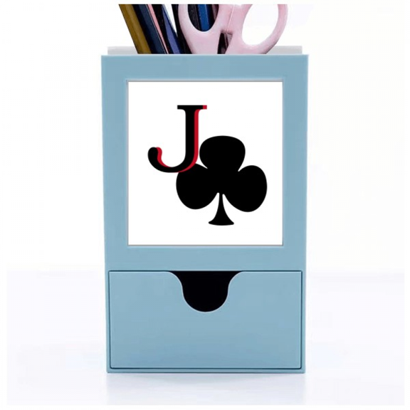 Happiness Jack Club J Poker Desk Supplies Organizer Pen Holder Card