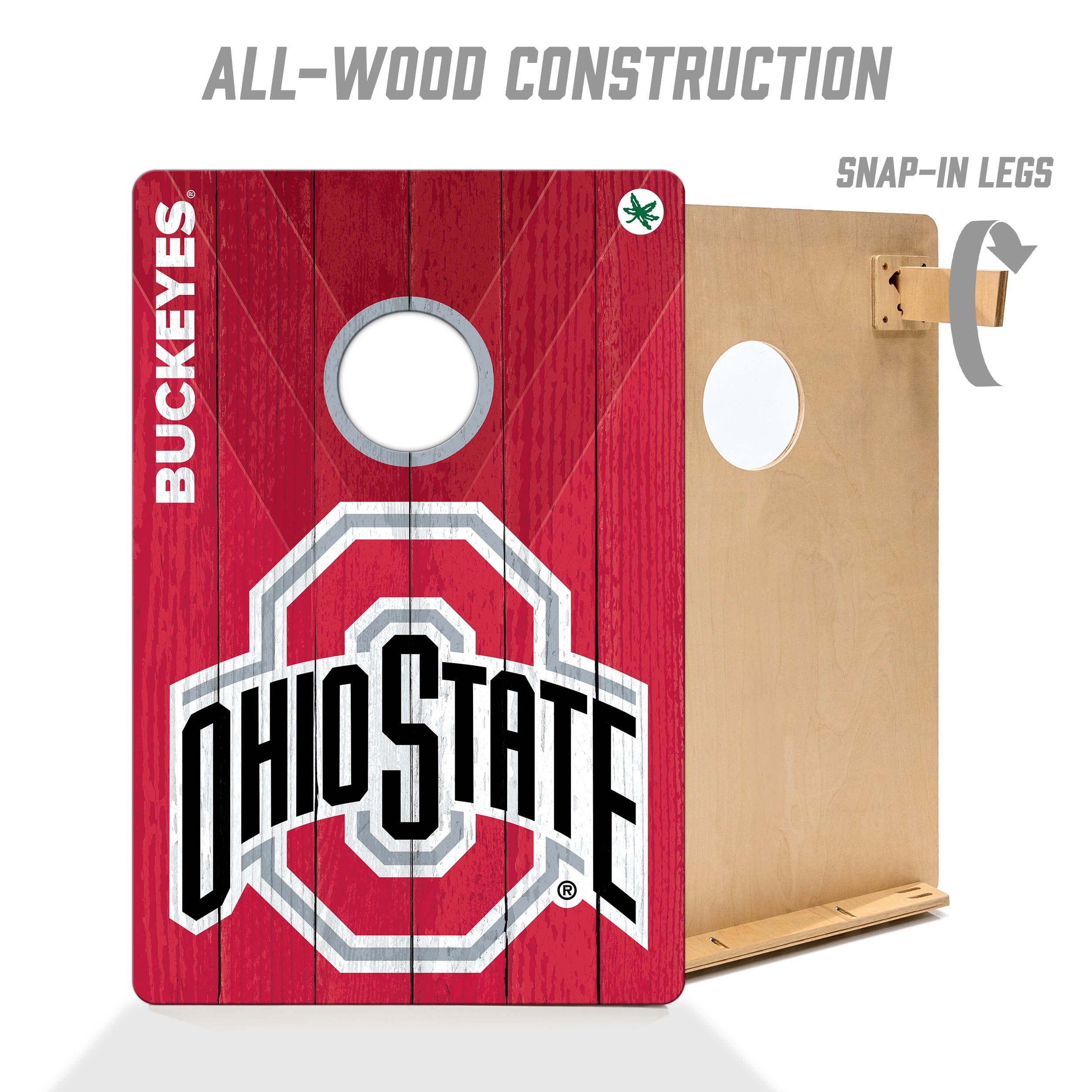 YouTheFan NCAA Ohio State Buckeyes 2' x 3' Cornhole Game No Bags