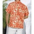 thumbnail image 4 of HAPPY BAY Men's Hawaiian Shirt Floral Beach Shirts Casual Short Sleeve Button Down Untuckit Shirts for Men 5XL Tropical, Red, 4 of 6