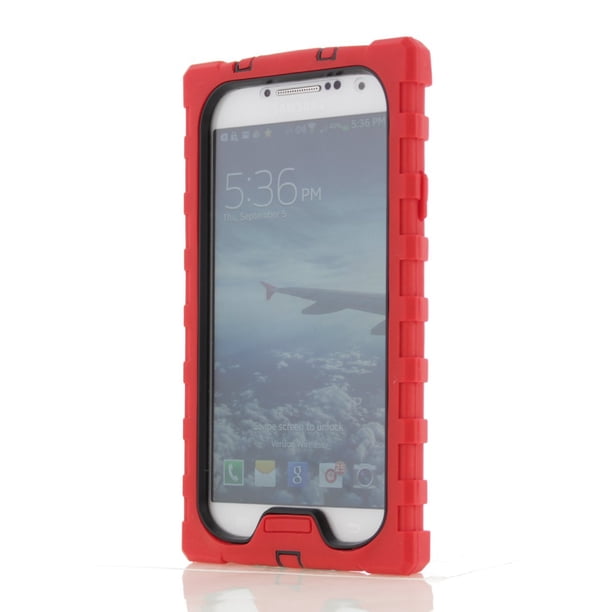 Funda para Celular Hard Candy Galaxy S4 Shock Drop Roja y Negra
