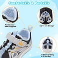 thumbnail image 3 of Barerun Toddler Sandals for Girls Boys Quicky Dry Non Slip,Wide,Breathable,Closed Toe BlueGrey,6 Toddler, 3 of 9