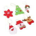 thumbnail image 4 of 6 piezas de adornos colgantes para árbol de Navidad, copos de nieve, alce, muñeco de nieve, decoración navideña para el hogar, jardín, patio, sala de estar, 4 of 10