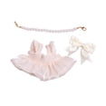 thumbnail image 1 of Vestido y collar de muñeca de moda con lazo y horquilla CUTICAT, 1 of 8