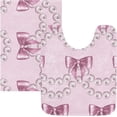 thumbnail image 3 of GZHJMY Pink Pearls Bow Rectangle Bath Mat, Non-Slip Quick Dry Shower Rug, Extra Soft Plush High Absorbent Toilet Carpet for Bathroom, Bathtub, Sink-16 x 24 in Carpet Runner, 3 of 7