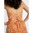 thumbnail image 4 of Time and Tru Women's and Women's Plus Lace Up One Piece Swimsuit, Sizes XS-3X, 4 of 5