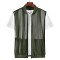 thumbnail image 2 of Chaleco safari de viaje con cremallera y malla transpirable ligera para hombre, estilo casual de verano, 2 of 8