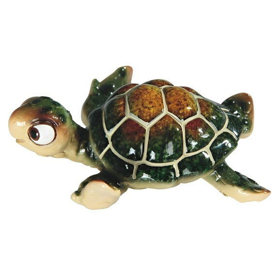 FC Design 4"W Miniature Cute Green Sea Turtle Figurine Statue Sculpture Ornament Decoration Home/Room Decor and Unique Gift Ideas for Housewarming, Holidays and Birthdays