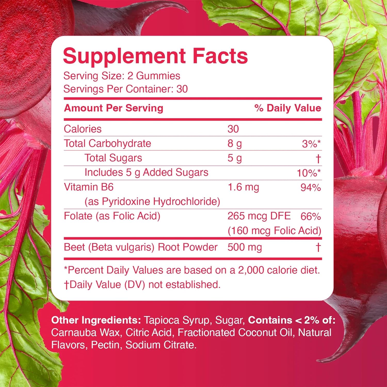 Simply Nature's Promise - Simply Beets Heart Gummies - Delicious Cherry Flavor - Non-GMO Beet Gummy Chews for Help with Daily Heart Health, Blood Pressure, and Circulation Support - 60 Gummies - image 2 of 4