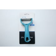 Mainstays 3-Piece Peeler Set with Serrated, Straight, and Julienne Blades, Assorted Colors