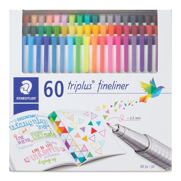Staedtler Triplus Fineliner Pen - Set of 60, Assorted Colors