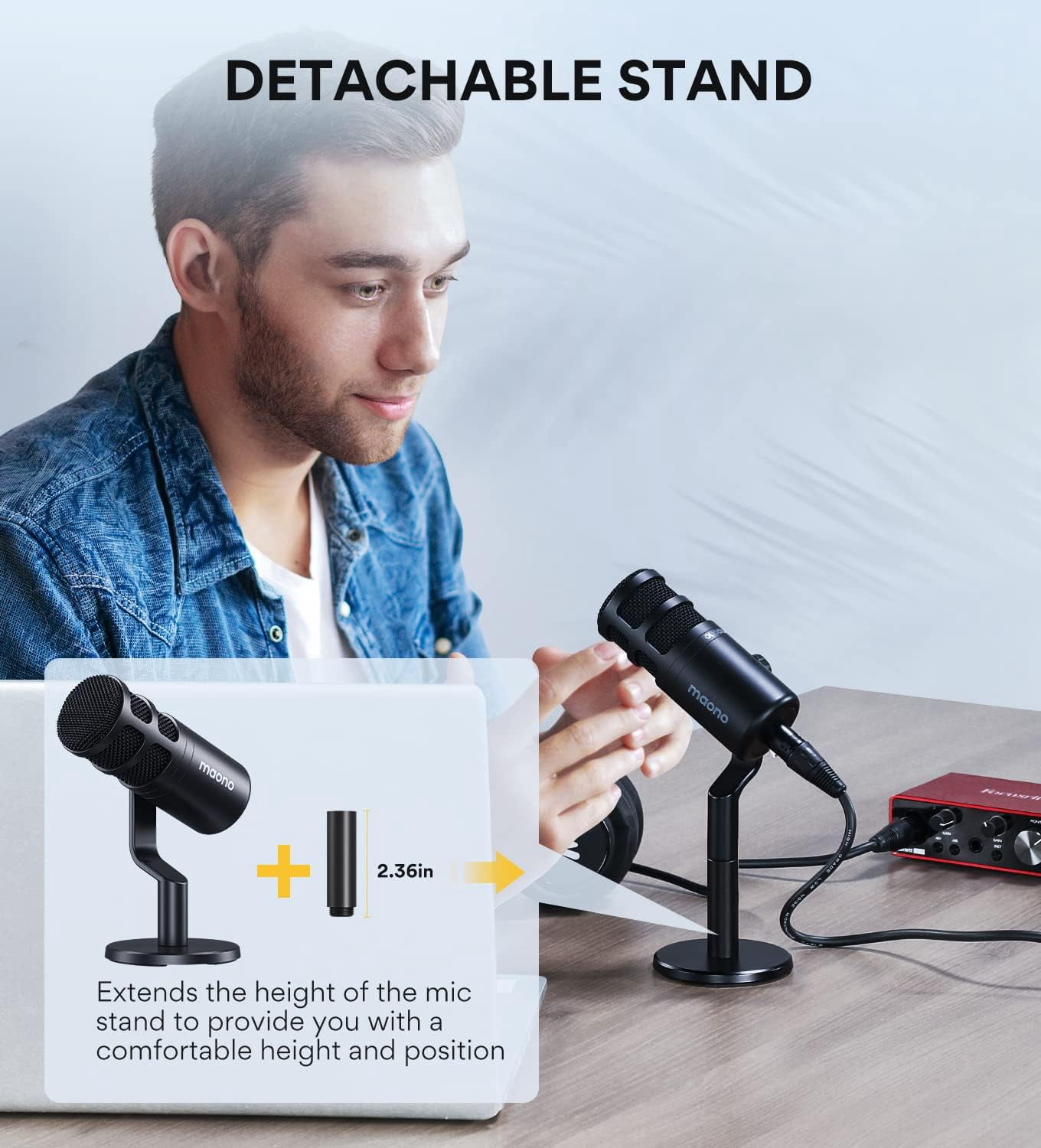 PD100X XLR Podcast Microphone with  Arm Stand - Cardioid Dynamic Mic Kit for Streaming Recording Voice-Over
