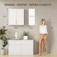 thumbnail image 4 of Laundry Wall Cabinets with Adjustable Shelf,30x30 Kitchen Wall Cabinet with Doors, Upper Cabinet with Shaker for Laundry/Kitchen,White, 4 of 7