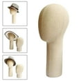 thumbnail image 3 of ziyahi Linen Mannequin Head Wig Displaying Stand for Headphone Display Long, 3 of 5