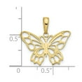 thumbnail image 2 of 10k Gold Butterfly Angel Wings Cut-out Pendant Necklace Pendant for Women - .8 Grams, 2 of 2