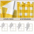 thumbnail image 3 of Yellow Plaid Kitchen Window Curtains, Swag Curtains Valance for Bedroom Living Room Bathroom, Watercolor Grid Checker Gingham Farmhouse Rod Pocket Window Curtain Block Drapes 2 Panels 28"x36", 3 of 9