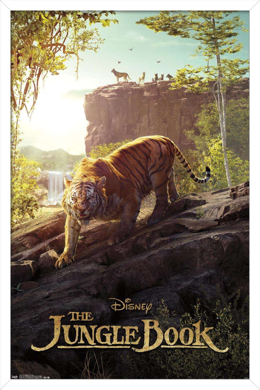 Disney The Jungle Book - Tiger Wall Poster, 14.725" x 22.375", Framed