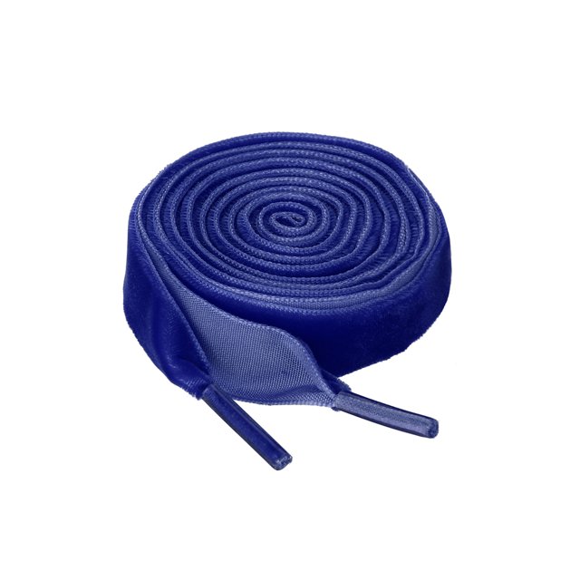 INSPIRE CHIC Women's Wide Ribbon Shoe Laces Flat Velvet Shoelaces Strings Royal Blue 120cm/47"