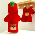 thumbnail image 4 of Dog Christmas Costume Puppy Dress, Pet Clothes Velvet Skirt Thermal Shirt Winter Coat Xmas Holiday Apparel Cute Girl Clothing Red Dresses, Dog Outfit for Small Medium Dogs Cats, 4 of 9
