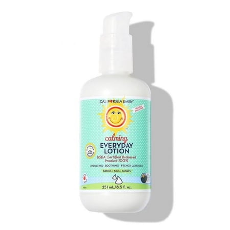 California Baby Calming Lotion | 100% Plant-Based | Soothing Baby Lotion for Sensitive Skin | Lavender Kids Lotion | Allergy Friendly | Organic Calendula + Aloe Vera | 251 mL / 8.5 oz.