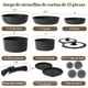 thumbnail image 3 of Sartenes Antiadherentes, Juego de 15 Ollas, Juego de Sartenes con Mango Desmontable, Batería de Cocina Apto para Lavaplatos Y Horno (Negro), 3 of 7