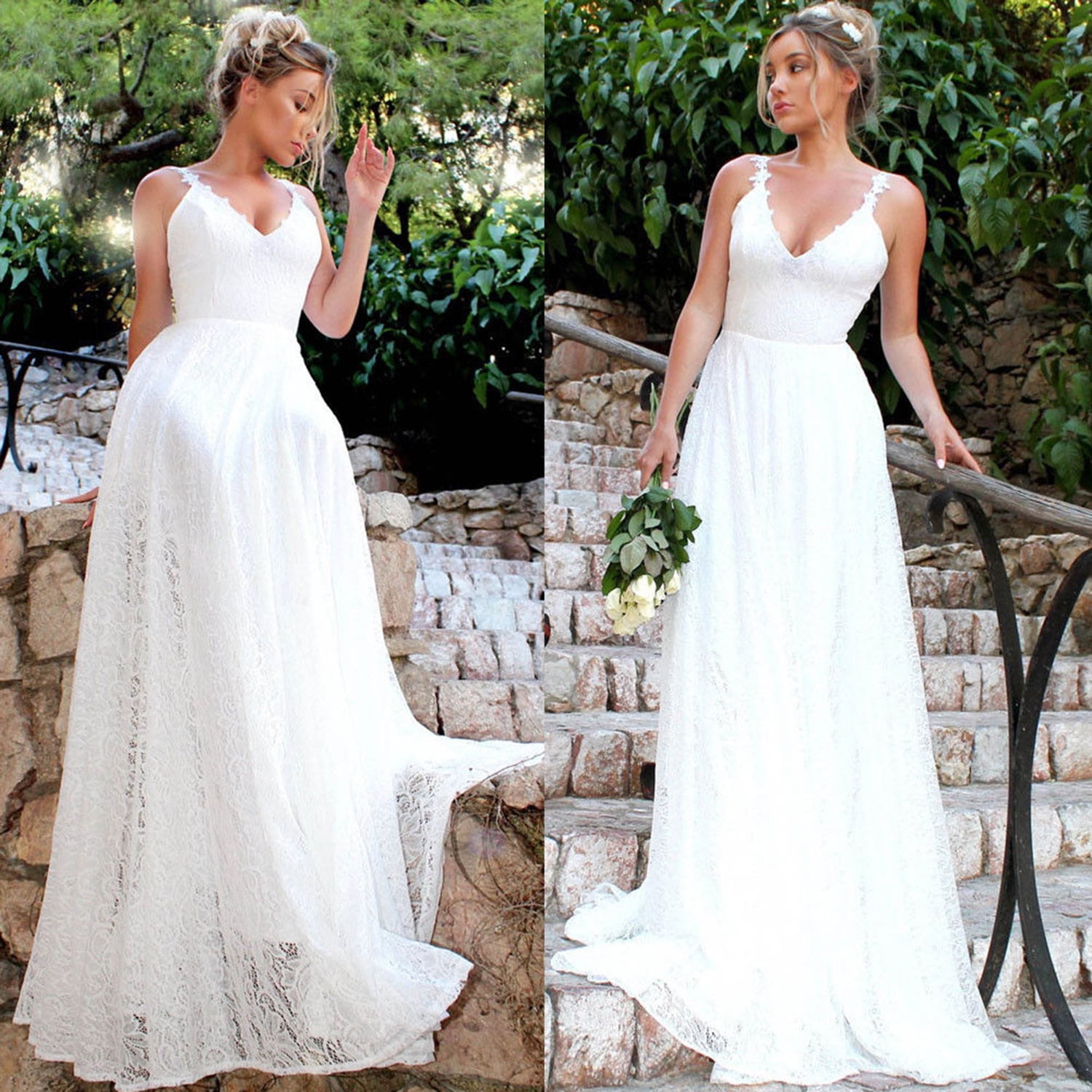 Women's White Long Dresses