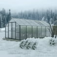 thumbnail image 3 of VEIKOUS 14' x 8' Walk-in Greenhouse, Polycarbonate Greenhouses for Outdoors with Vents and Window, 3 of 13