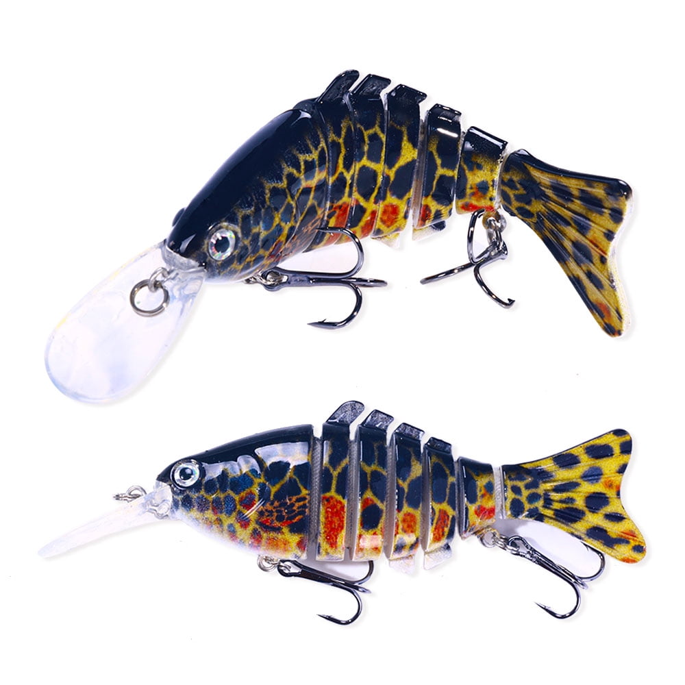 HENGJIA Fishing Lures 10pcs Multi Jointed Fish Fishing Kits Slow Sinking Lifelike Swimbait Freshwater and Saltwater for Trout Bass Lures