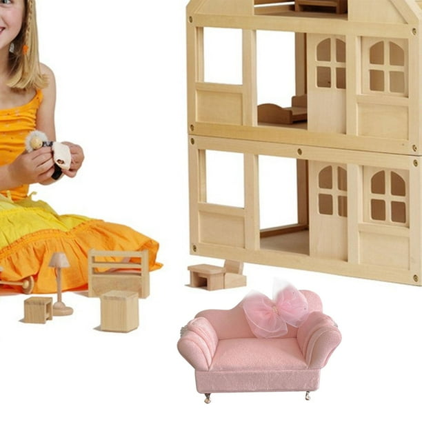 Sofá 1:12 Escala Hugo Joyero Decoración Dormitorio Muebles en miniatura para muñecas de 6 pulgadas