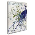 thumbnail image 2 of Trademark Fine Art "Peacock Nouveau I" Canvas Art by Color Bakery, 2 of 3