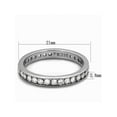 thumbnail image 2 of Women's Round Cut AAA Zirconia Eternity Anniversary Wedding Ring Band Size 8, 2 of 5