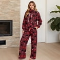 thumbnail image 4 of Uorisanigo Heart Print Women Fall 2 Piece Outfits Sweatsuits Long Sleeve Sweatshirt Wide Leg Pants Mock Neck Tracksuit Lounge Sets Oversized Sportswear Plus Size Jogger Set for Teen Girls, 4 of 8