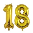 thumbnail image 4 of Globos de 32 pulgadas con números grandes, dorados, negros, plateados, verdes, rojos y azules, para decoración de cumpleaños número 18 de adultos, suministros para fiestas de aniversario, 4 of 5