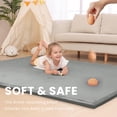 thumbnail image 3 of Tapete de juego para bebé Huloo Sleep 187 x 127 cm, 3,3 cm de grosor, gris, 3 of 9