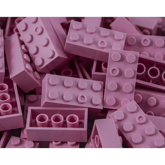 IMEX 2x4 Stud Baby Pink Interlocking Building Bricks 100 Pack Compatible With All Major Brands