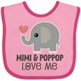 thumbnail image 3 of Inktastic Mimi and PopPop Love Me Boys or Girls Baby Bib, 3 of 4