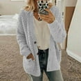 thumbnail image 2 of Jacket Button Down Long Sleeve Soft Warm Jackets Fall Jackets Women'S Winter Jackets, 2 of 7