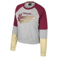 thumbnail image 2 of Women's Colosseum Heather Gray Florida State Seminoles Katinka Rhinestone Scoop Neck Pullover Sweatshirt, 2 of 3