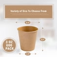 thumbnail image 2 of Vasos desechables de papel Kraft Lamosi 600, 90 ml, para baño, 2 of 7