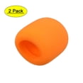 thumbnail image 1 of Unique Bargains Thicken Ball-Type Orange Mic Cover Windscreen Foam 2 Pack, 1 of 2