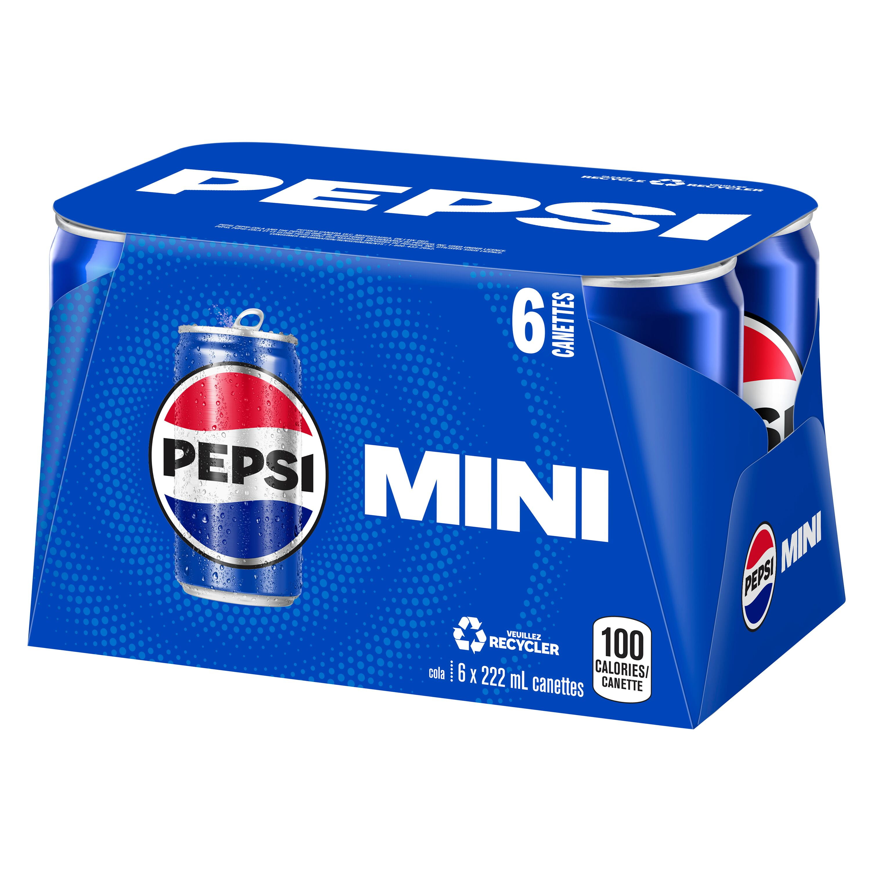 Pepsi Cola 6 x 222 ml, Mini Cans, 6x222mL