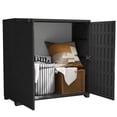 thumbnail image 2 of VICESIM 10 Cu.Ft Resin Outdoor Cabinet Black Space Saving Shed For Apartment Entrance, 2 of 7