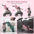 thumbnail image 3 of Infans 2 in 1 Convertible Baby Stroller High Landscape Infant Stroller Pink, 3 of 6