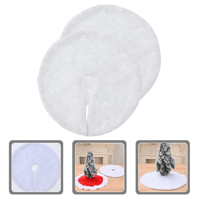 Mini Christmas Tree Skirt Plush Christmas Skirt Decoration Xmas Party