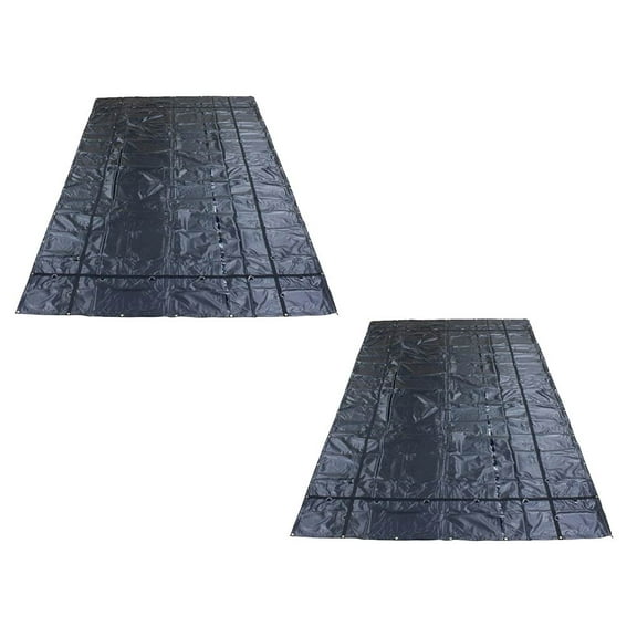 2 Pack 12'x20' Heavy Duty Smoke Tarp for Flatbed Truck - 18 Ounce Vinyl - Load Covering Tarp Protects Your Cargo from Exhaust Smoke & Dirt - Water Resistant